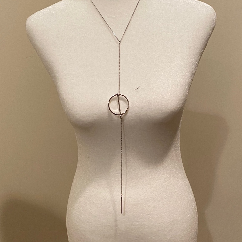 Jenny Bird Silver Circle Pendant Necklace